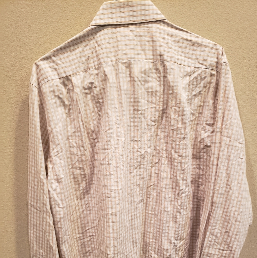 Hugo Boss Sharp Fit Gray Plaid Dress Shirt Size - Picture 5 of 5
